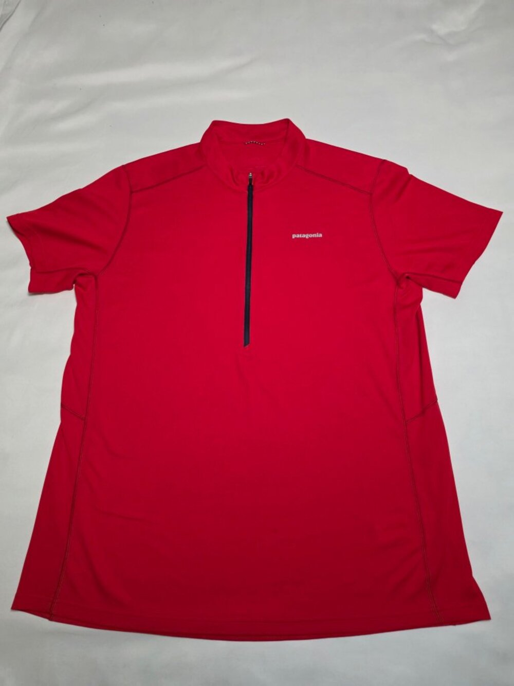 Patagonia Shirt XL Red Quarter Zip Short Sleeve